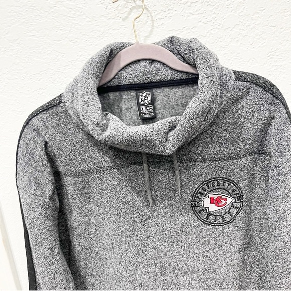 NFL Long Sleeve Pullover Women's Medium Kansas City Chiefs Gray Funnel Neck - Picture 3 of 9